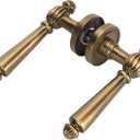 Quiet Bronze Door Handle Lock, Copper Core, Antique Finish, Safety and, Install Kit Included, Entry Lock with Two Keys, Reversible for Right & Left Side