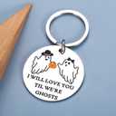 Valentines Gifts for Her Him, Keychain Boo Basket Stuff Basket for Him Couple Gifts Spooky Basket Stuffers For Boys Girls Ghost Anniversary for Boyfriend Girfriend Husband Wife Birthday