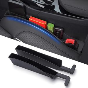 7F Car Organizers and Storage, Car Seat Gap Filler, Organiser Between Seat and Centre Console, Universal Car accessories, Fit SUV Truck Storage, Set of 2 - Black