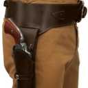 Medieval Masquerade Cowboy Holster Belt Faux Leather Revolver Holster