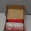 Nitial 24 Pcs Napkin and Rings Set 12 Pcs Golden Napkin Rings 12 Packs Washable Napkins Cloth for Table Decoration Wedding Birthday Party Events (Red, Hexagonal Snowflake)