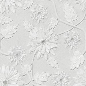 Yancorp 18"x396" Floral Wallpaper Peel and Stick Contact Paper for Bedroom Accent Wall White Gray Flowers Removable Wallpaper Boho Vintage Contact Paper for Kitchen FarmhouseDecorativ