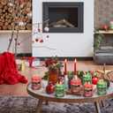 14.5 oz Mulberry Candle with 3 Wick Glass Jar Mulberry Scented Votive Candles Essential Fragrance Oils Highly Fragranced, 90 Hour Burn Time, Clean Burning for Christmas Holiday Collection