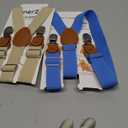 2 Pieces Dog Diaper Suspenders, for Dog Diaper Female and Belly Band for Male (Small/Medium, Blue&Beige)