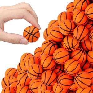Charniol 200 Pack Mini Basketball Stress Balls Bulk 1.2 Inch Small Soft Foam Squeeze Basketballs Party Favors Decorations for Kids Adults Anxiety Stress Relief School Sports Goodie Bags