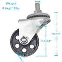 Transmission Jacks Casters, Cast Iron Caster Wheels, Transmission Jack Replacement Parts, Pack of 4