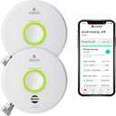 Kidde Smart Smoke Detector, WiFi, Alexa Compatible Device, Hardwired w/Battery Backup, Voice & App Alerts, 2 Pack