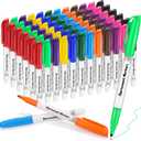 2 x Aodaer 72 Pack Permanent Markers 0.5mm Ultra Fine Point Markers, Waterproof Colored Pens, Quick-drying, Smooth Writing Markers for Home Office School Supplies, Works on Wood, Plastic, Metal