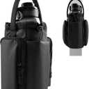 Magnetic Gym Bag for Men and Women, Magnetic Water Bottle Holder, Sling Sport Bag for Travel, Work, Fitness, Black