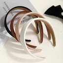 Wide Headbands for Women Girls Non Slip Solid Colors Head Band Fashion Head Bands Top Knot Headband for Women Black White Headband Hair Accessories for Women