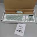 Wireless Keyboard and Mouse Combo, Full-Sized Wireless Keyboard and Adjustable DPI Mouse, 2.4GHz USB Receiver, Silent Keyboard and Mouse for PC, Windows, MAC, Desktop, Laptop (Avocado Green)