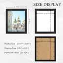 20x24 Picture Frame, Wooden Poster frame for 20 x 24 in Photos and Art Prints, Horizontal or Vertical Wall Mounting, Black 20 x 24 Poster Frame, 2 Pack.