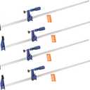 VEVOR Bar Clamps for Woodworking, 4-Pack 36 inch Opening, Lockable F-Clamp with 600 lbs Load Limit, 2-1/2 inch Depth, Cast Iron and Carbon Steel, Easy to Use, Wood Clamps for Woodworking Metal Working