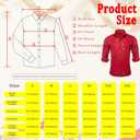 DiBanGu Mens Christmas Dress Shirts for Men Long Sleeve Button Down Xmas Shirts for Party Prom Perform S-3XL (Blue)