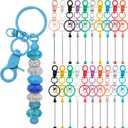 20 Pcs Beadable Keychains Bulk Kit  DIY Keychain Making Supplies with Metal Blanks for Crafts, Jewelry, Charms, Custom Projects  Blank Chain Bars for Beaded Keychain Design (Multicolor) (A-Multicolor)