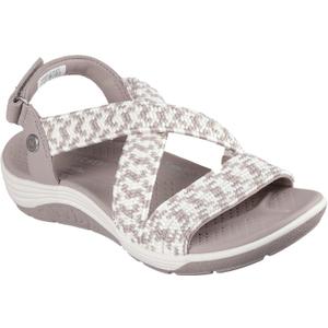 Skechers Women's Martha Stewart Reggae Cup-Coastal Trail Flat Sandal (6, Taupe Natural)