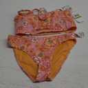Roxy Girls' Two-Piece Bikini Swimsuit Set, UPF 50+ Sun Protection, Quick-Dry Bathing Suit (14, Papaya Wildflower)