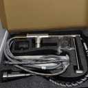 OWOFAN Kitchen Faucet with Pull Down Sprayer Brushed Nickel Stainless Steel 1 Handle Pull Out Spring Sink Faucets 1 Hole Or 3 Hole Dual Function for Farmhouse Camper Laundry Utility Rv Wet Bar