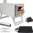 Camping Stove, Folding Furnace BBQ Stainless Steel Portable Wood Stove for Tents Shelter Heating Outdoor Cooking