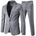 Cloudstyle Men's 2-Piece Suits Slim Fit 1 Button Dress Suit Jacket Blazer & Pants Set, S