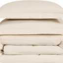 Brooklyn Loom Essential Cotton Natural King 3 Piece Comforter Set