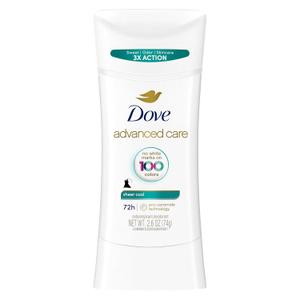 Dove Advanced Care Antiperspirant Deodorant Stick Sheer Cool for Soft, Resilient Skin, with 72-Hour Sweat & Odor Protection, 2.6 oz (2.6 Ounce (Pack of 1)) Dove Advanced Care Antiperspirant Deodorant Stick Sheer Cool for Soft, Resilient Skin, with 72-Hour Sweat & Odor Protection, 2.6 oz (2.6 Ounce (Pack of 1))