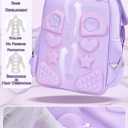 School Backpack for Teen Girls Bookbags Elementary High School Plaid Laptop Bags Women Travel Daypacks Purple Small