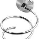 Bathroom Hair Dryer Holder Hair Care Tools Holder Wall Mount Chrome Finished Stainless Steel-Silver