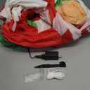 Joliyoou 10FT Christmas Inflatable Decorations, Hawaii Beach Themed Giant Lighted Ladder Blowups Climbed with Penguin, Reindeer, Santa, C7 String Lights for Xmas Holiday Decor