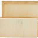 Bright Creations 6 Pack Unfinished Wood Canvas Boards (4x12 in) - Wooden Panels for Crafts, Painting, Decoupage, and Wall Decor - Wooden Canvas