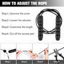 2 x BLEUM CADE Adjustable Jump Rope, Skipping Rope with Ball Bearings, with Foam Handles for Fitness, Home Exercise & Slim Body, for Kids, Men, and Women