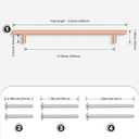 30 Pack Rose Gold Cabinet Handles and Knobs - 10 Inch (256mm) Hole Centers Solid Stainless Steel Kitchen Cabinet Hardware Pulls for Drawers, Dressers & Cabinets - Modern Cabinet Handles