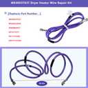 WE49X37037 Dryer Heater Wire Repair Kit Compatible with GE & Hotpoint Dryers Replaces WE49X32946 AP7217217 PS17137283 EAP17137283 For GE WE49X37037 Dryer Heater