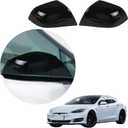 Side Mirror Cover for Tesla Car Exterior Accessories ABS Plastic Outside Cap (Pack of 2)(Model S 2016-2020 Gloss Black)