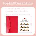 2 x Romantic Valentines Day Card for Cat Lover Him Her, Sweet Cat Valentines Day Card with Red Envelope and Sticker for Husband Wife Spouse, Let's Spend Our Lives Together (#047)