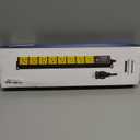 DEWENWILS Heavy Duty Power Strip 20AMP, 8 AC Outlets, Overload Protection & Surge Protection, 12 Gauge Extension Cord 6FT, Wide-Spaced 5-20R & 5-20P T-Slot, Industrial Power Strip for Workshop