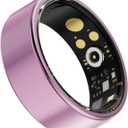 Smart Ring for Women Men, Health Fitness Tracker Ring, IP68 Waterproof Rings, Sleep Ring with Charging Case and Ring Protector, Remote Photography, Family Care, No App Fees(Lavender Pink, 8#)