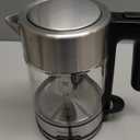 Amazon Basics Electric Kettle with Glass Carafe for Tea and Coffee, BPA-Free, Fast Boiling, Auto Shut-Off, 1 Liter, 1500W, Glass and Steel