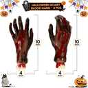 KatchOn, Fake Human Bloody Severed Hand - Body Parts Halloween Props | Fake Hands Scary Halloween Decorations | Bloody Decorations, Fake Hands Zombie Decorations | Scary Hand Props for Haunted House