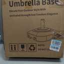 Patio Umbrella Base Heavy Duty with Wheels, Max 100lb Fillable Umbrella Stand Mobile Square Market Stand, Windproof Outdoor Umbrella Holder for Deck, Poolside, Lawn, Fits Muti Sized Umbrellas
