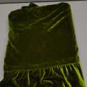 Velvet Tablecloth Luxurious Solid Rectangle Table Cloth,Oblong Retro Farmhouse Ruffle Tablecloths Washable Table Cover for Party Wedding Baby Shower Kitchen Dinning Tabletop Decoration (102" x 60" (Rectangular), Olive Green)