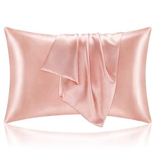 BEDELITE Satin Pillowcase for Hair and Skin, Super Soft and Cooling Similar to Silk Pillow Cases 2 Pack with Envelope Closure, Gift for Women Men(20"x30" Queen Size, Coral)