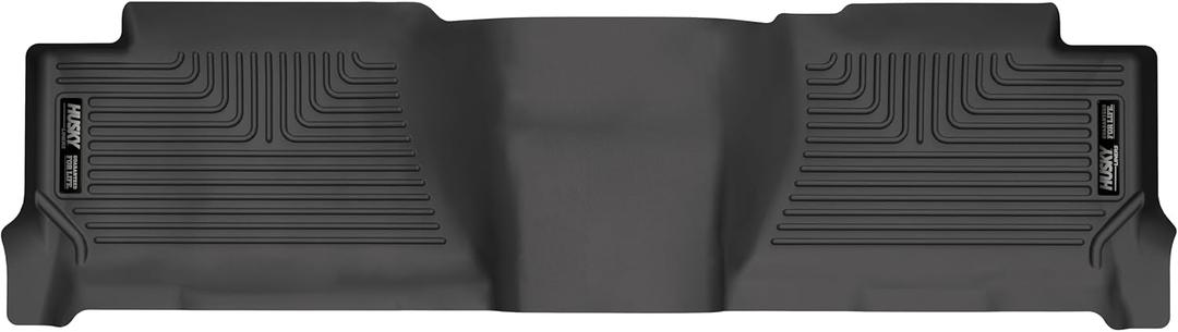Husky Liners Weatherbeater Floor Mats | Fits 2004-2007 Chevrolet Silverado & GMC Sierra 1500/2500 / 3500 (2007 Classic Body Only) Crew CAB ONLY | 2nd Row, 1-pc Black - 14501