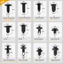 GOOACC - GRC-33 240PCS Bumper Retainer Clips Car Plastic Rivets Fasteners Push Retainer Kit Most Popular Sizes Auto Push Pin Rivets Set -Door Trim Panel Fender Clips for GM Ford Toyota Honda Chrysler