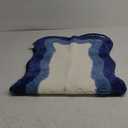 HAOCOO Bathroom Runner Rug 18x47 inch, Luxury Soft Non-Slip Long Bath Mat, Microfiber Machine Washable Blue Rug Runner Floor Mats for Bath Sink Tub Shower (3'11" x 1'6" (Irregular))