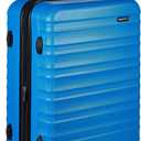 Amazon Basics 26" Hardside Medium Checked Luggage, Expandable For Up to 15% More Space, With Scratch-Resistant Surface, Four Multi-directional Wheels, Light Blue