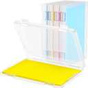 4 Pack A4 File Box Paper Organizers Holder, Transparent Document Paper Project Case, Plastic Paper Storage Container Box File Protector for Magazine, Scrapbook, Office School Supplies