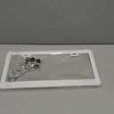 Watercolor Cherry Blossom License Plate Frames 2 Pack Sakura Flower License Plate Holder Car Decor Accessories Stainless Steel Rust-Proof Plate Cover Fits Standard US Vehicles Size 12.2 x 6.3 Inches (Black & Red)