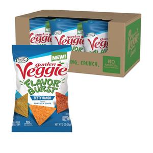 Sensible Portions Garden Veggie Flavor Burst Tortilla Chips, Ranch, 2 Oz (Pack of 12) Best Before Sep. 17, 2025
