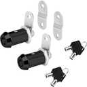 Sissinda RV Storage Locks, Keyed Alike, 1-1/ 8' Fits 7/ 8' Max Door Thickness, Camper Trailer Cabinet Locks (Black 1-1/ 8 Inch 2Pack)